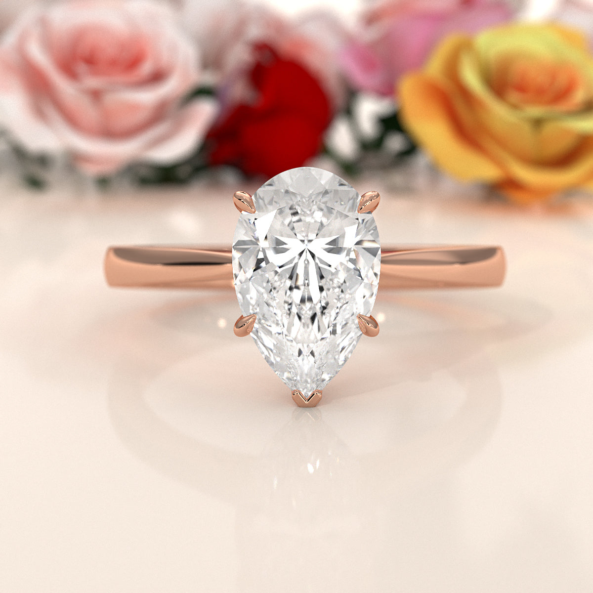4.5g Princess Prong Setting Lab Grown Diamond Engagement Solitaire Ring IGI Certified 1.00 Ctw.